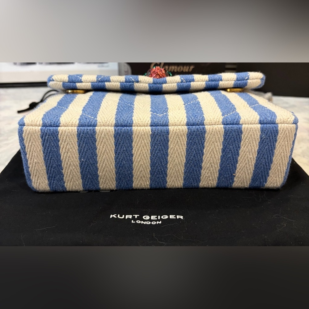 🍓NWT KURT GEIGER KENSINGTON Striped Bag/Crossbody & Everything you see - Picture 11 of 16